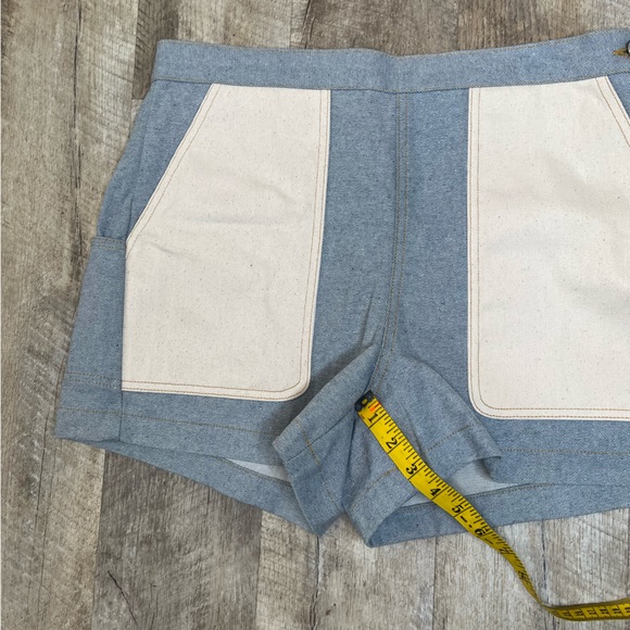 Rachel Comey s12 NWT Handy Short upcyled denim color block blue white, gorpcore - Picture 9 of 9